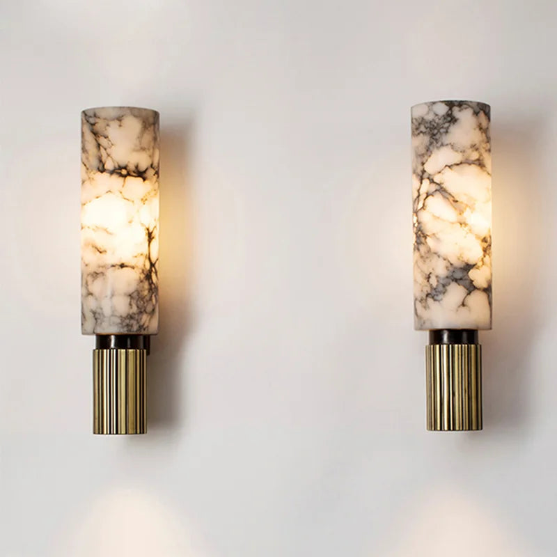 LuxeMarble - Marmurowa lampa ścienna