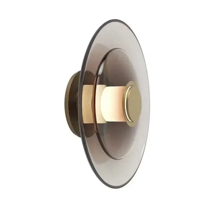 GoldAura - Lampa ścienna Disc Amber