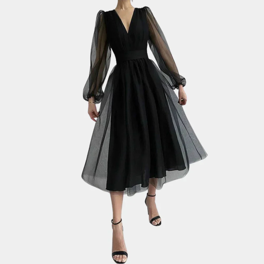 LB | Modna sukienka midi o eleganckim kroju dla kobiet