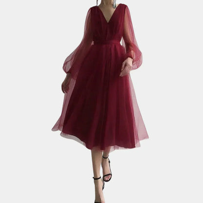 LB | Modna sukienka midi o eleganckim kroju dla kobiet