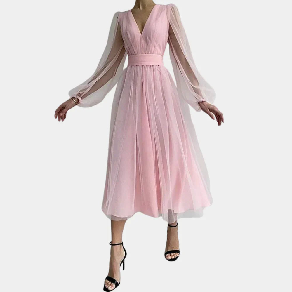 LB | Modna sukienka midi o eleganckim kroju dla kobiet