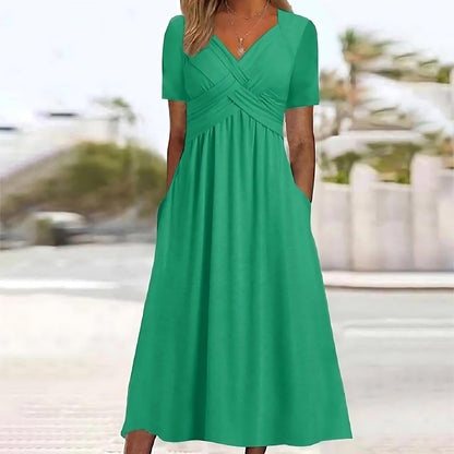 LB | Casualowa elegancka sukienka midi