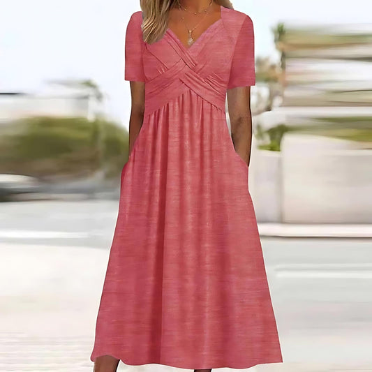 LB | Casualowa elegancka sukienka midi