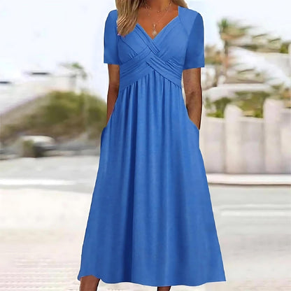 LB | Casualowa elegancka sukienka midi