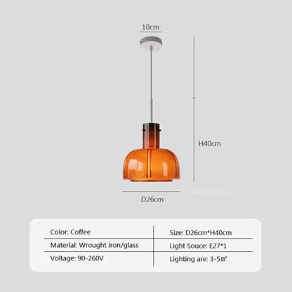 MedievalSimplicity - Lampa wisząca wykonana ze szkła
