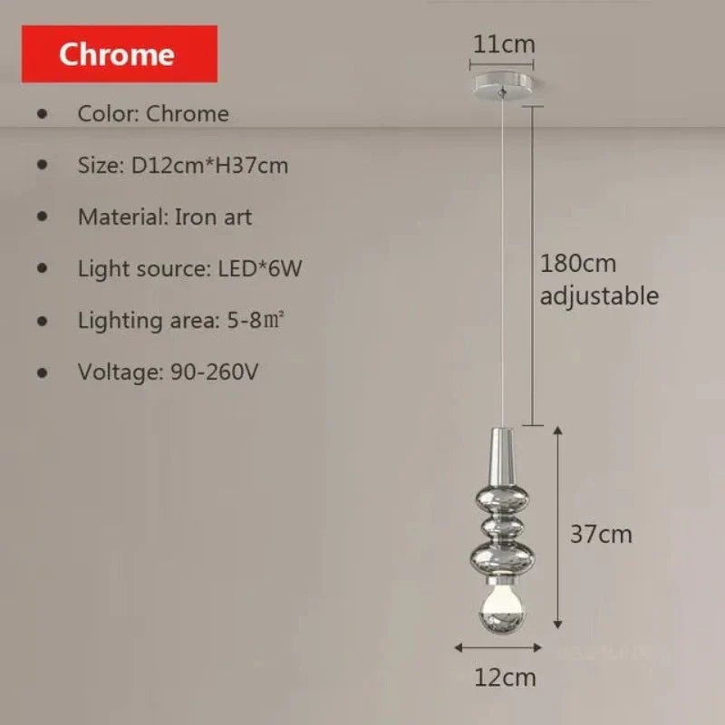 ArcticLuminaire - Lampa wisząca z pojedynczą żyłką