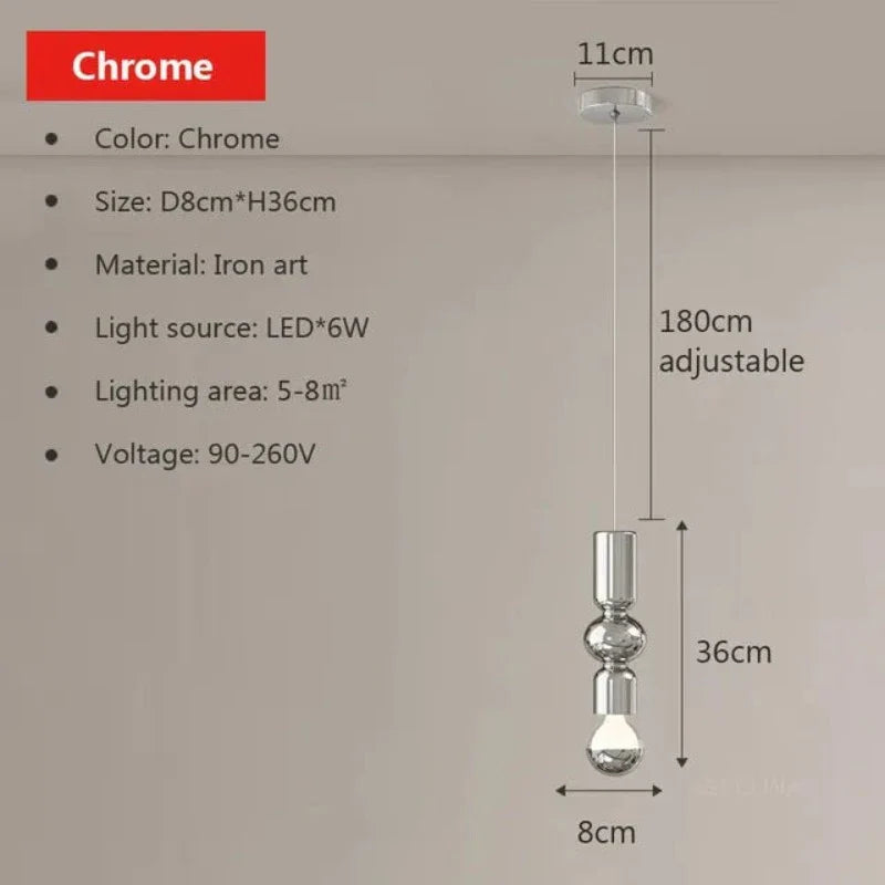 ArcticLuminaire - Lampa wisząca z pojedynczą żyłką