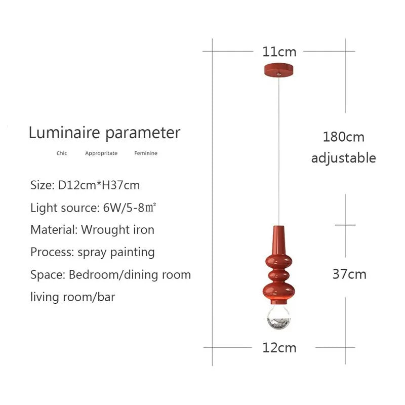 ArcticLuminaire - Lampa wisząca z pojedynczą żyłką