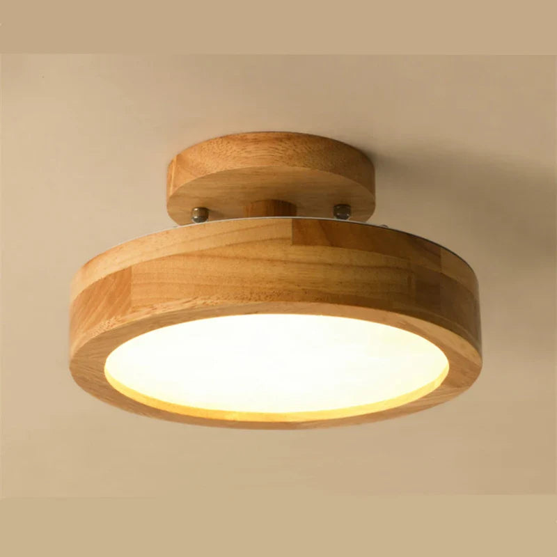 NordicGlo - Okrągła lampa sufitowa z litego drewna Nordic