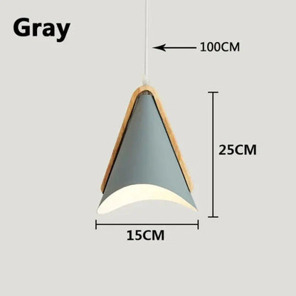 LuxeLuminaire - Nowoczesna lampa wisząca wykonana z żelaza i drewna