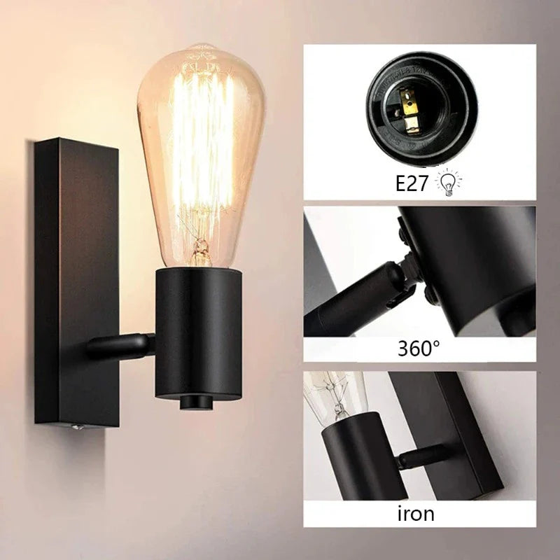 DownyLumina - Lampa ścienna w stylu vintage
