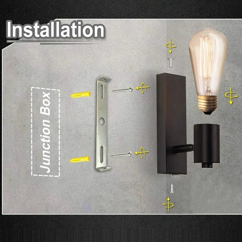 DownyLumina - Lampa ścienna w stylu vintage