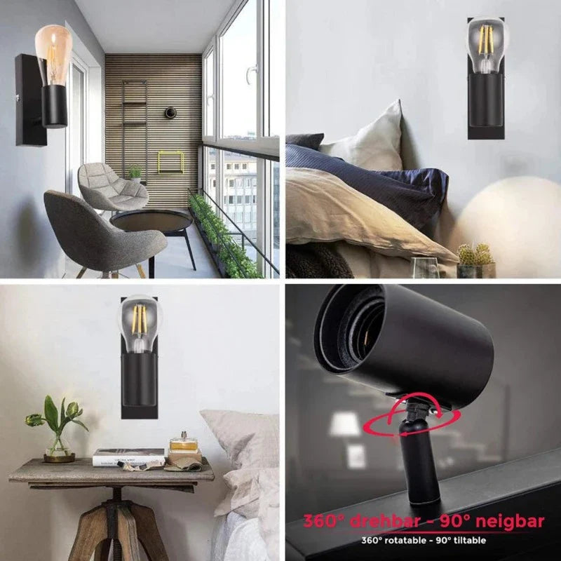 DownyLumina - Lampa ścienna w stylu vintage
