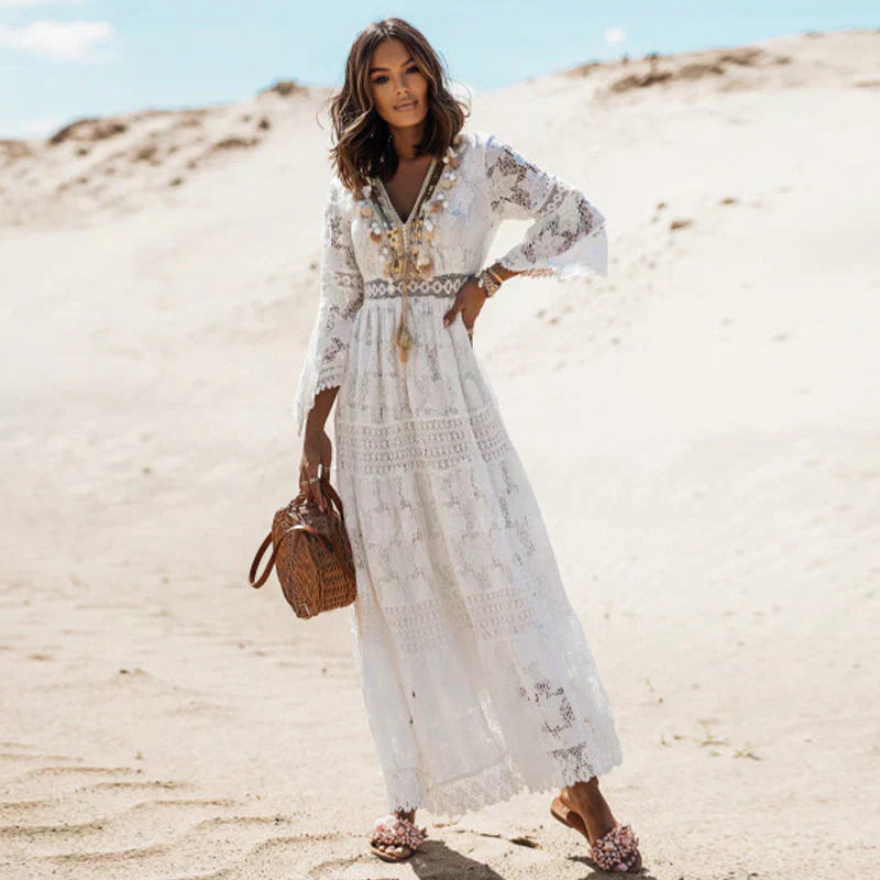 LB | Sukienka maxi w stylu boho, jesień & wiosna
