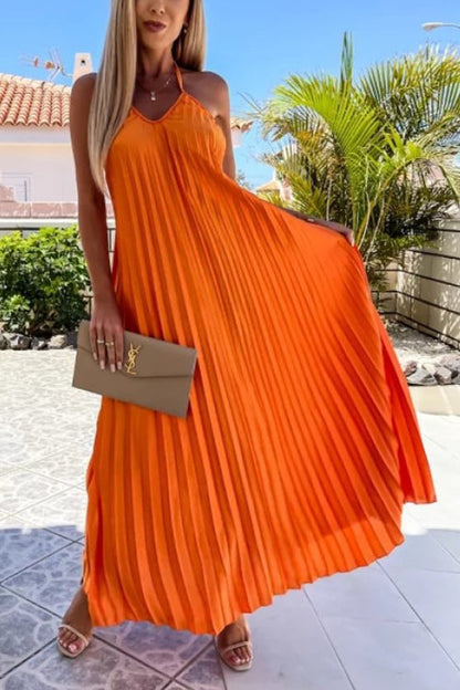 LB | Breeze plisowana sukienka maxi