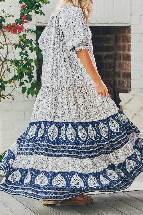LB | Sukienka maxi z nadrukiem w paisley