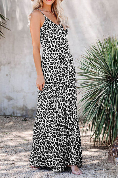 LB | Walk On the Wild Leopard Slip Maxi Dress
