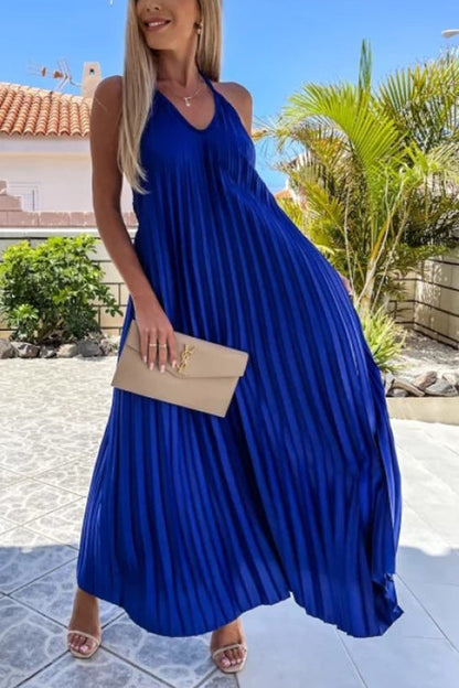 LB | Breeze plisowana sukienka maxi