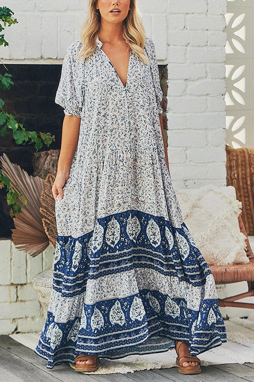 LB | Sukienka maxi z nadrukiem w paisley