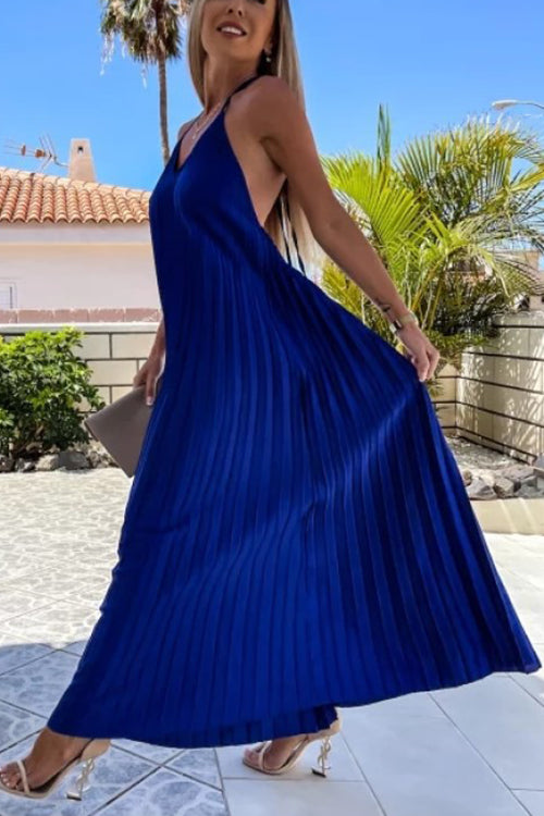 LB | Breeze plisowana sukienka maxi