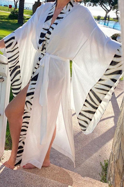 LB | Geometry V-neck batwing maxi dress