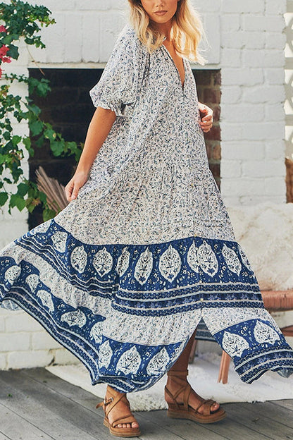 LB | Sukienka maxi z nadrukiem w paisley