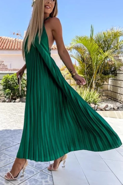 LB | Breeze plisowana sukienka maxi