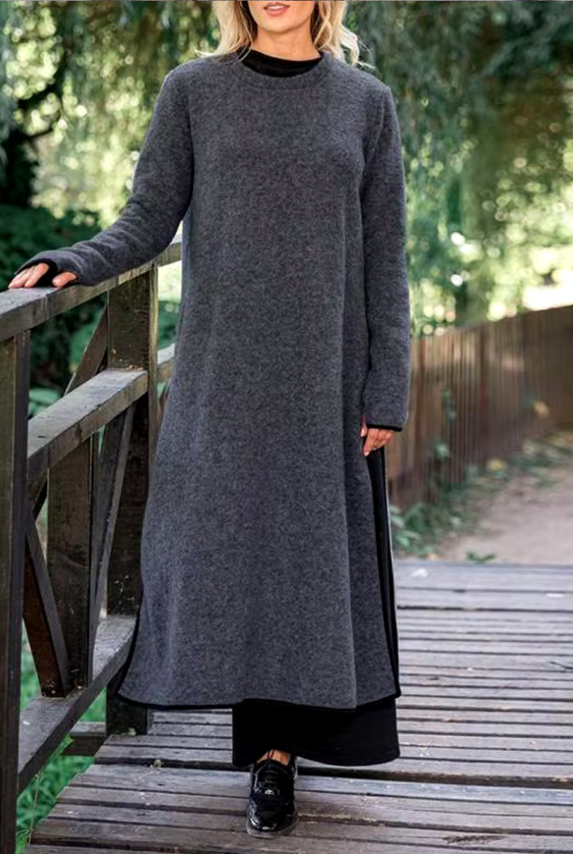 LB | Przytulna sukienka maxi w warstwowym stylu