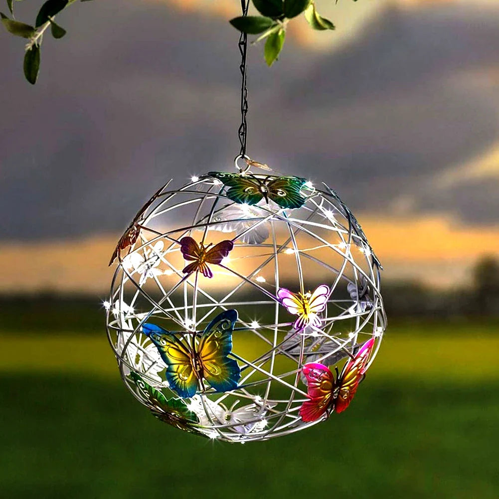 ButterBright - Wisząca lampa solarna motyl