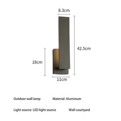 EcoScape - Minimalistyczna wodoodporna lampa ścienna