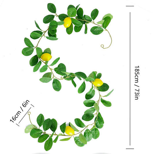 GoldenCitrus - Sztuczna girlanda cytrynowa