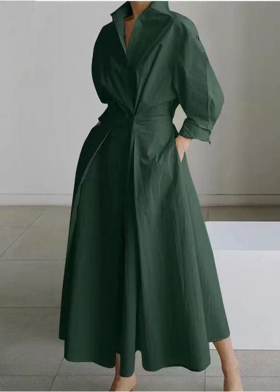 LB | Plus Size Tee Green Cinched Silm Fit Maxi Dresses Spring