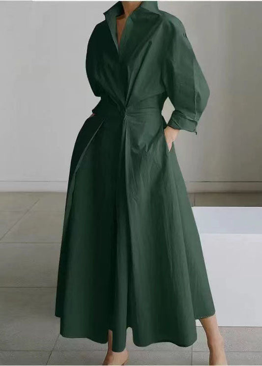 LB | Plus Size Tee Green Cinched Silm Fit Maxi Dresses Spring