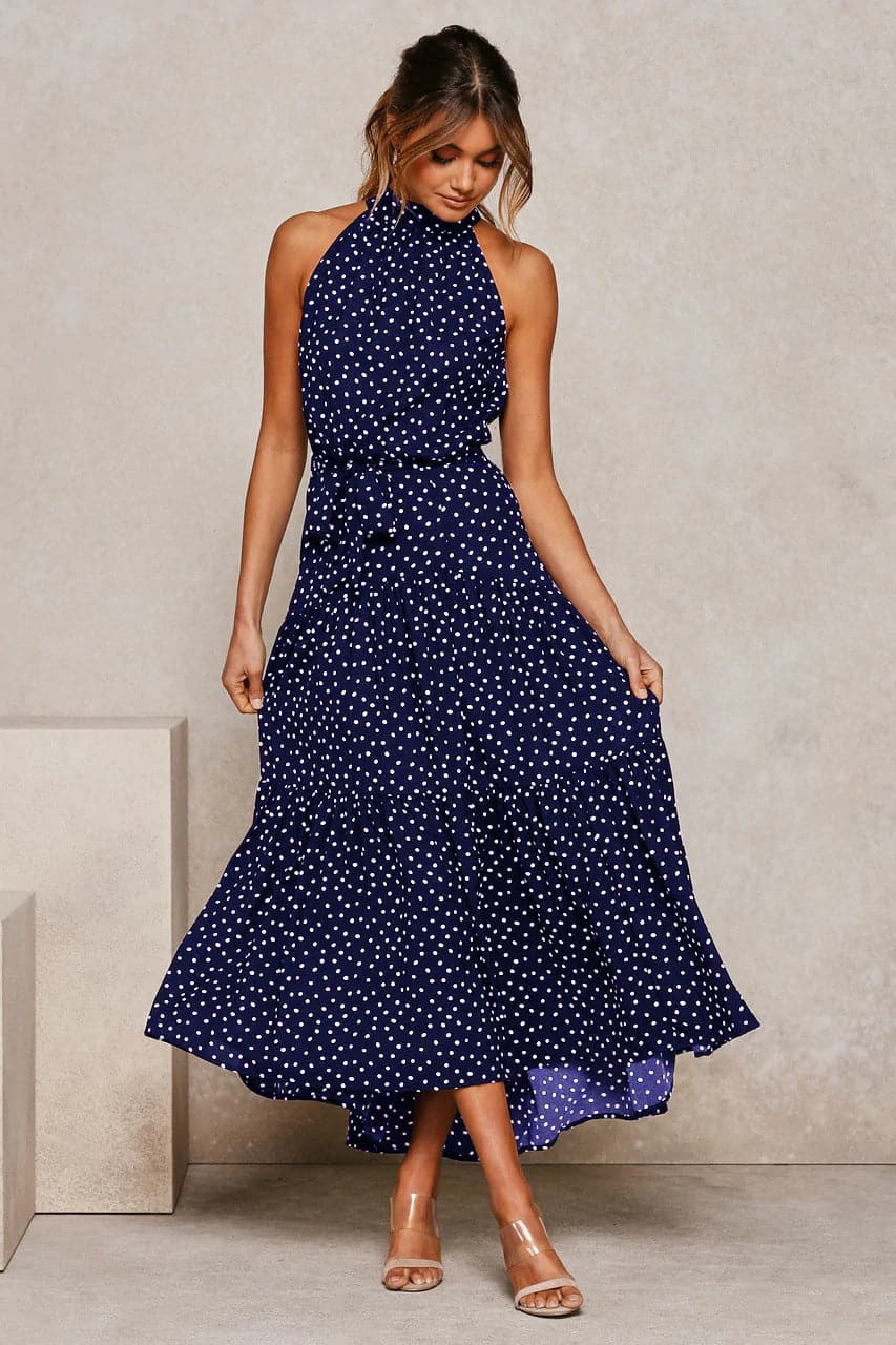 LB | Bohemian Maxi Dress damska w kropki