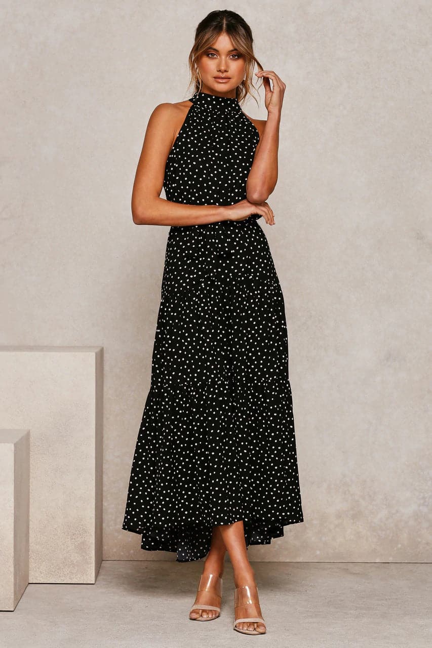 LB | Bohemian Maxi Dress damska w kropki