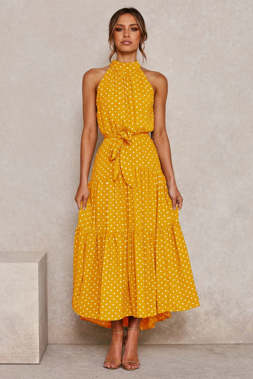 LB | Bohemian Maxi Dress damska w kropki
