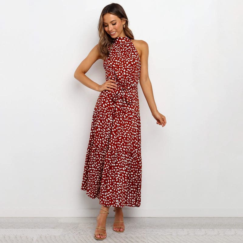 LB | Bohemian Maxi Dress damska w kropki