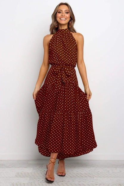 LB | Bohemian Maxi Dress damska w kropki