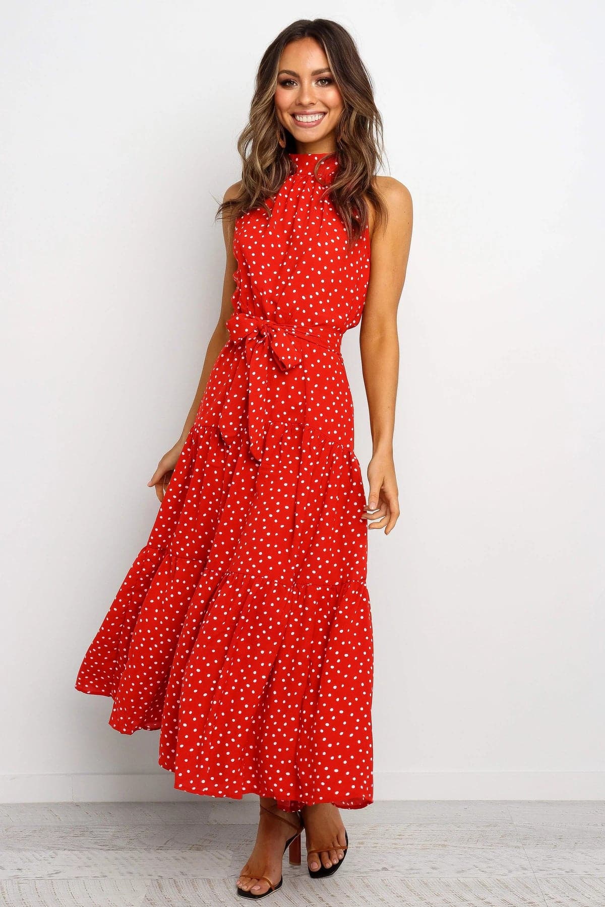 LB | Bohemian Maxi Dress damska w kropki