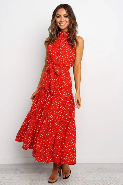 LB | Bohemian Maxi Dress damska w kropki
