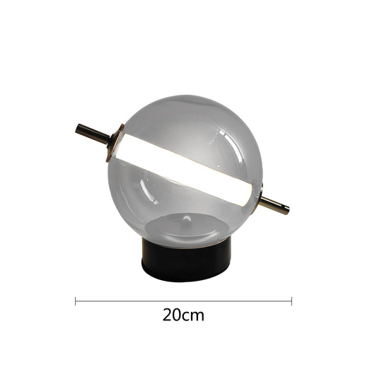 RadiantRevival - Szklana lampa stołowa w stylu retro
