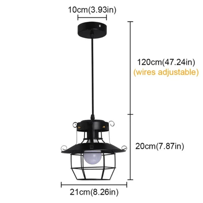 AntiqueCage - industrialna lampa sufitowa wisząca