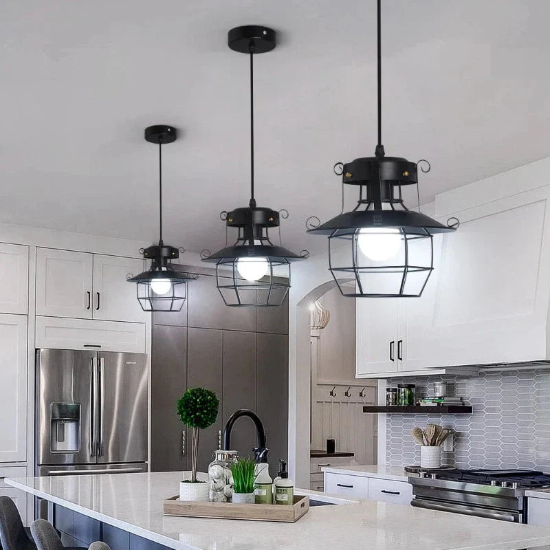 AntiqueCage - industrialna lampa sufitowa wisząca