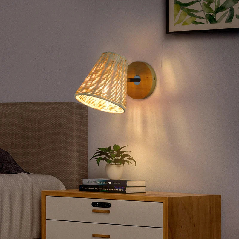 EcoLux - Obrotowa tkana lampa ścienna