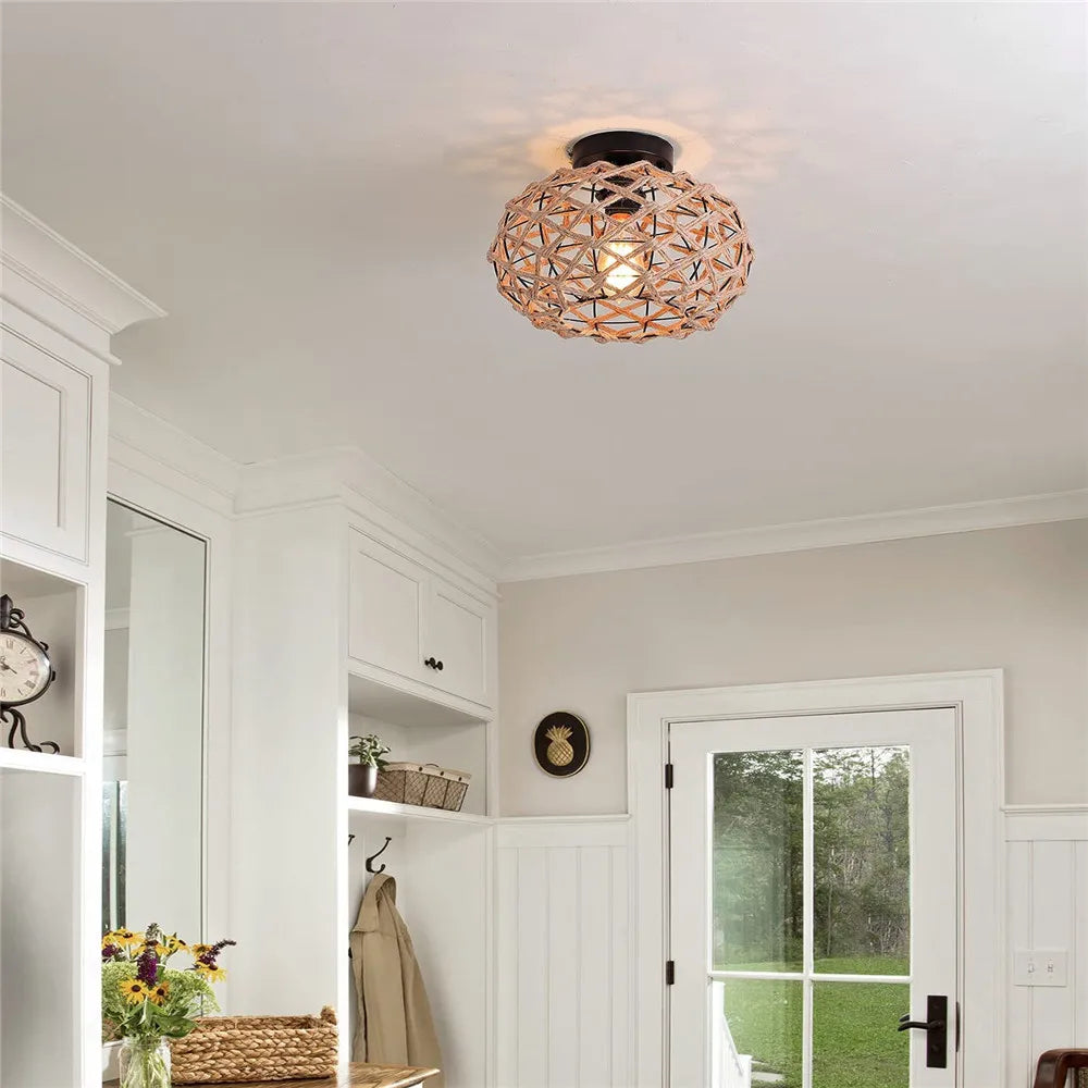 RadiantWeave - Tkana lampa sufitowa