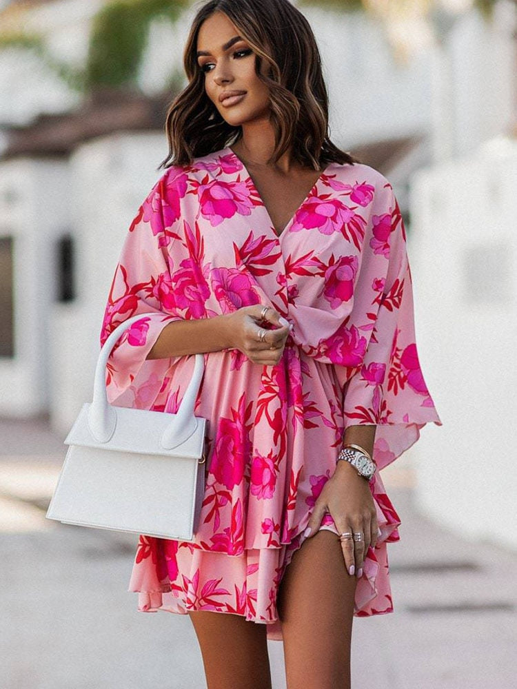 LB | Boho mini sukienka dla kobiet
