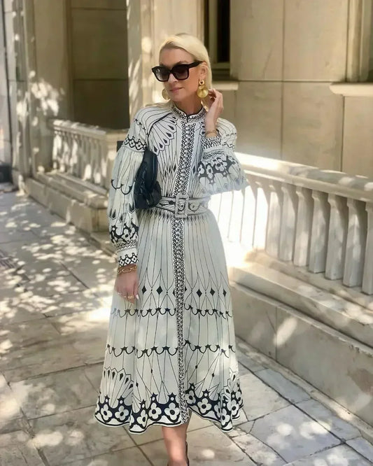 LB | Luxe monochromatyczna sukienka maxi