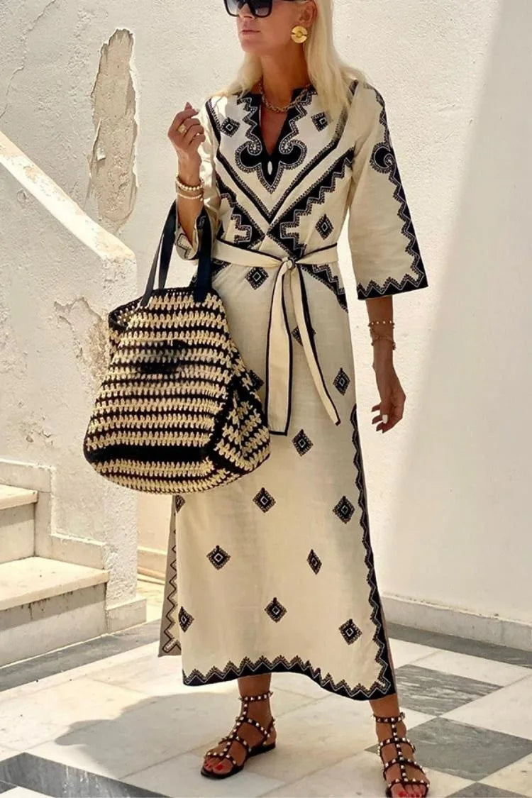 AS | Lniana sukienka w stylu vintage