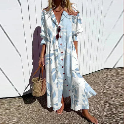 LB | Boho Beauty Sukienka Maxi z bufiastymi rękawami