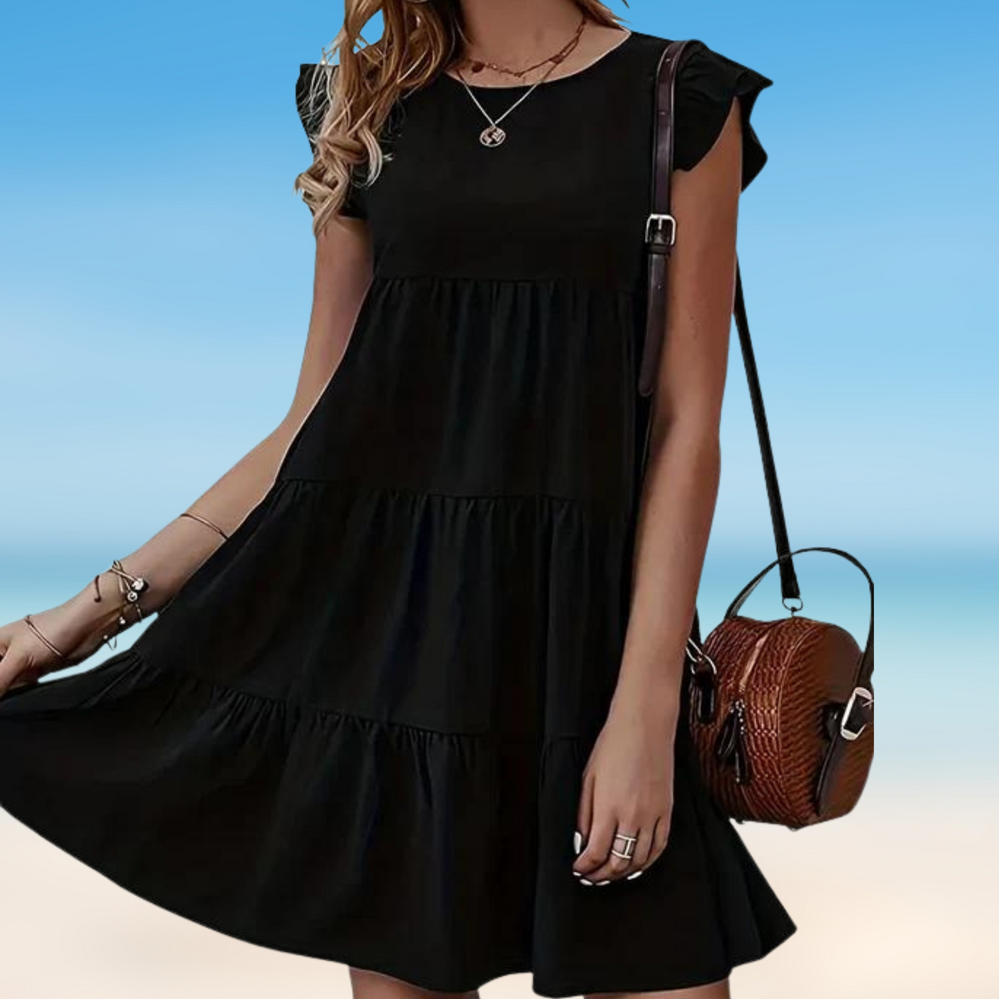 LB | Odella- Elegancka sukienka mini z falbanami